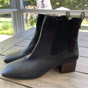 Franco Sarto Waxton Black Leather Boots Womens Size 11